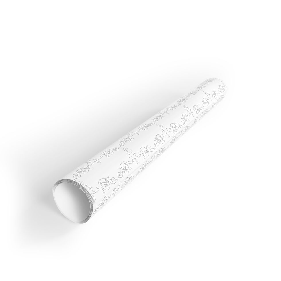 Thumbnail: Elegant Silver Filigree Gift Wrapping Paper Roll — for the Holidays 