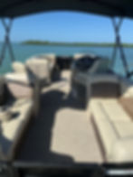 22' Crest pontoon inside stern to bow boat rentals