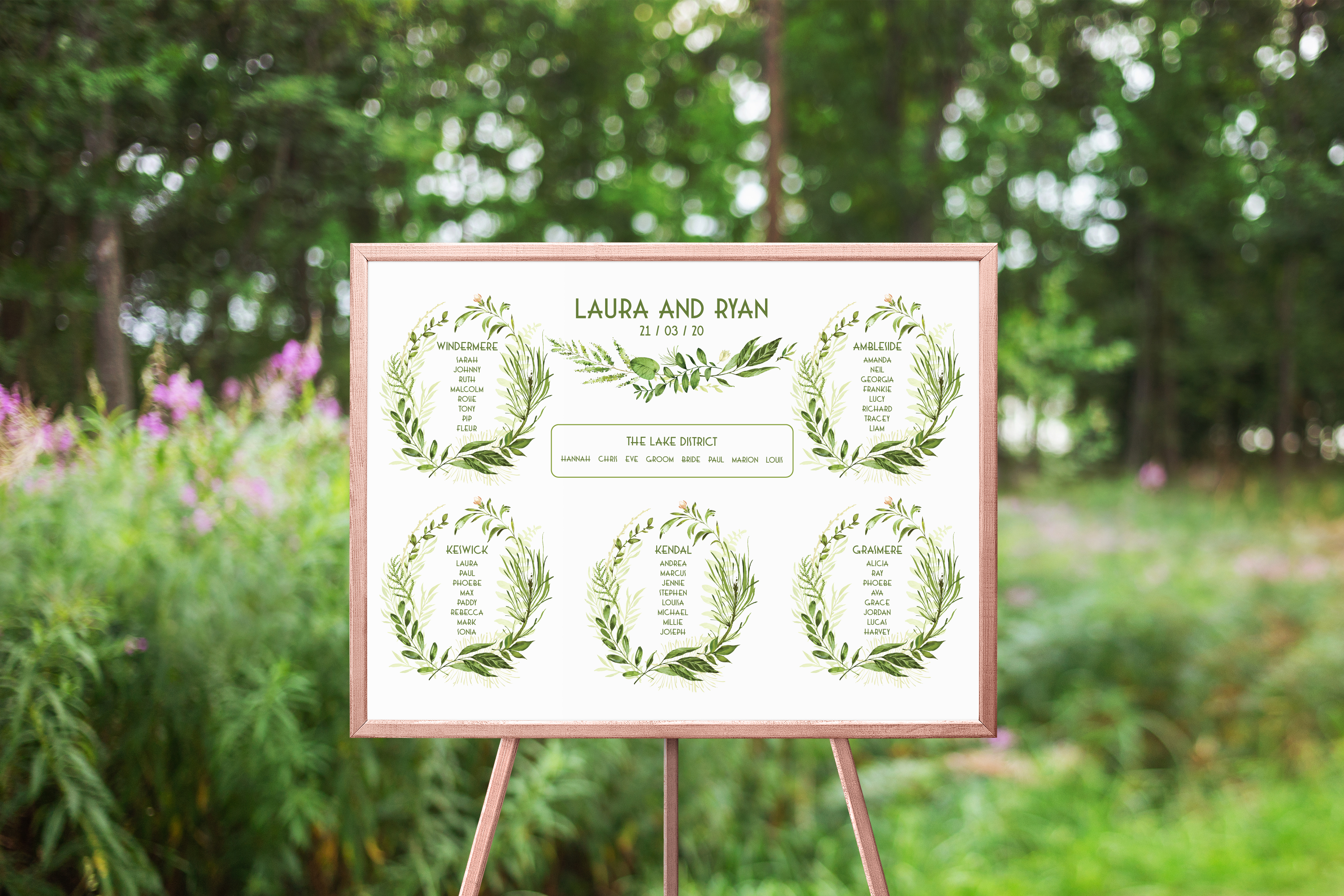 Spring Wreath Table Plan