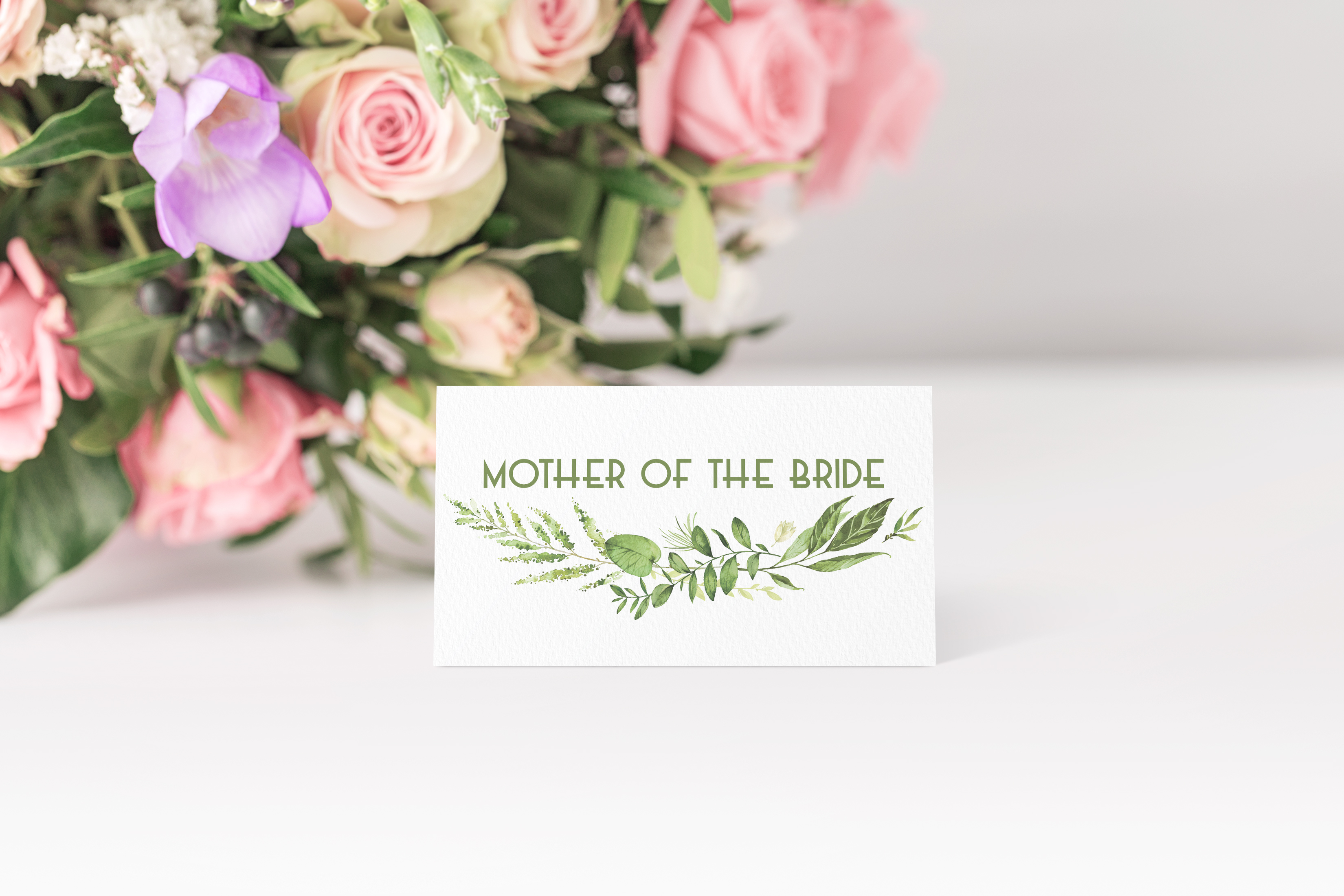'Spring Wreath' Place Card