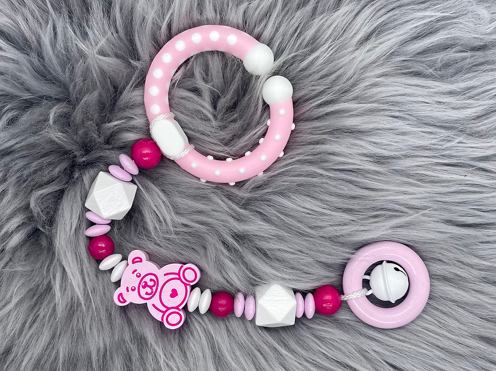 Spielekette mit C-Ring "Bärchen mit Herz"