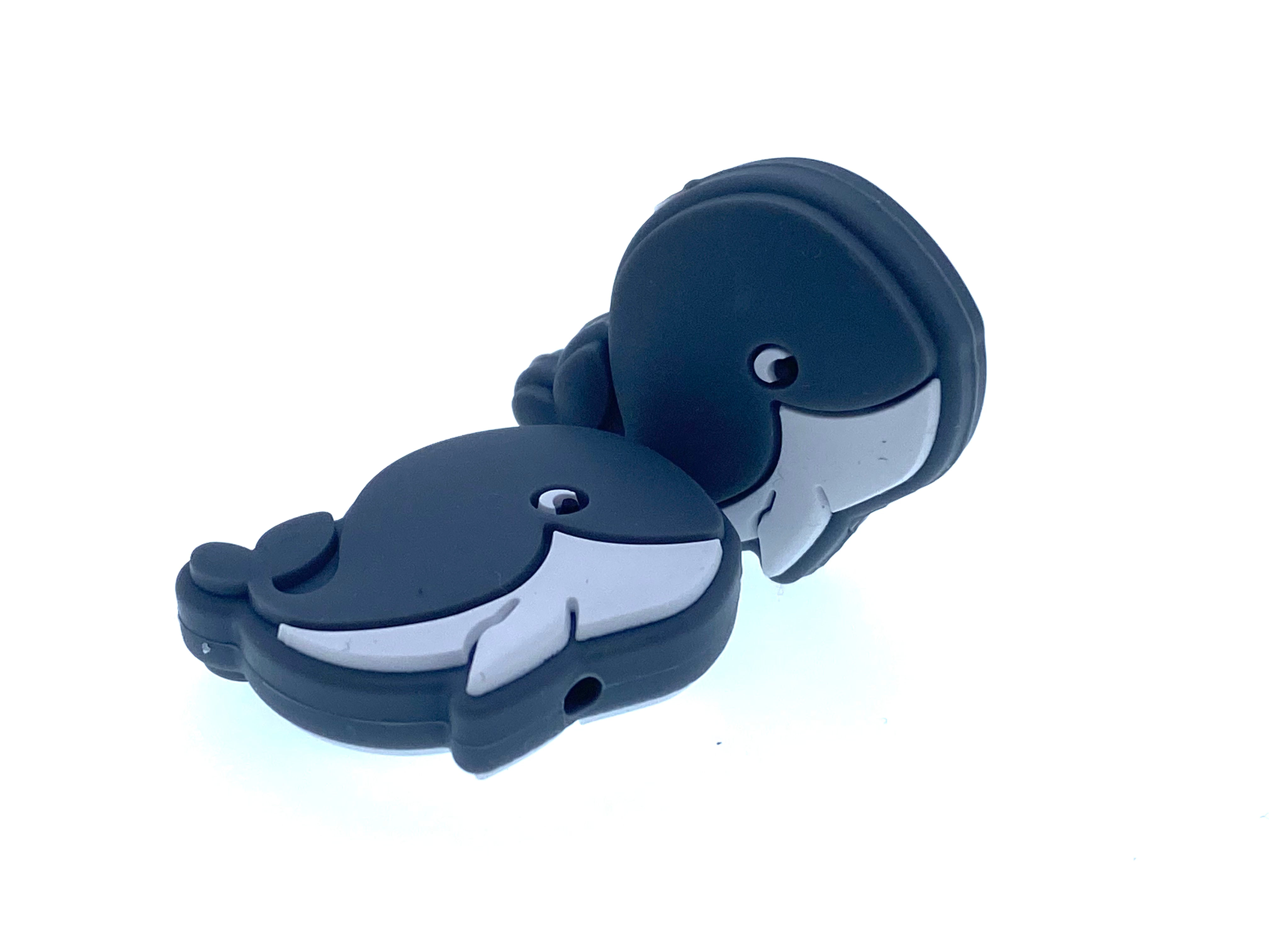 Silikon Motivperle Wal "grau"