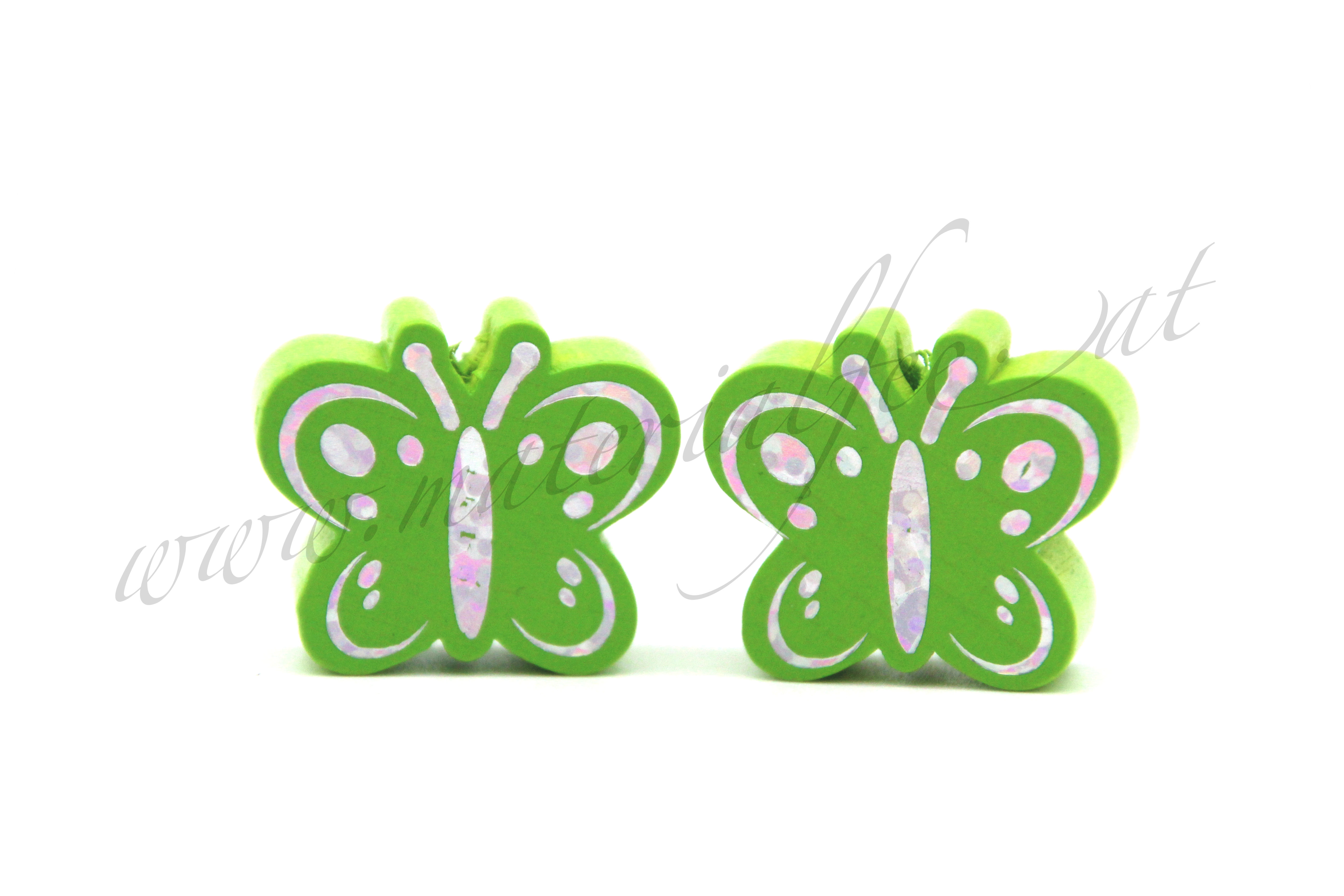 Schmetterling glitzer "gelbgrün"