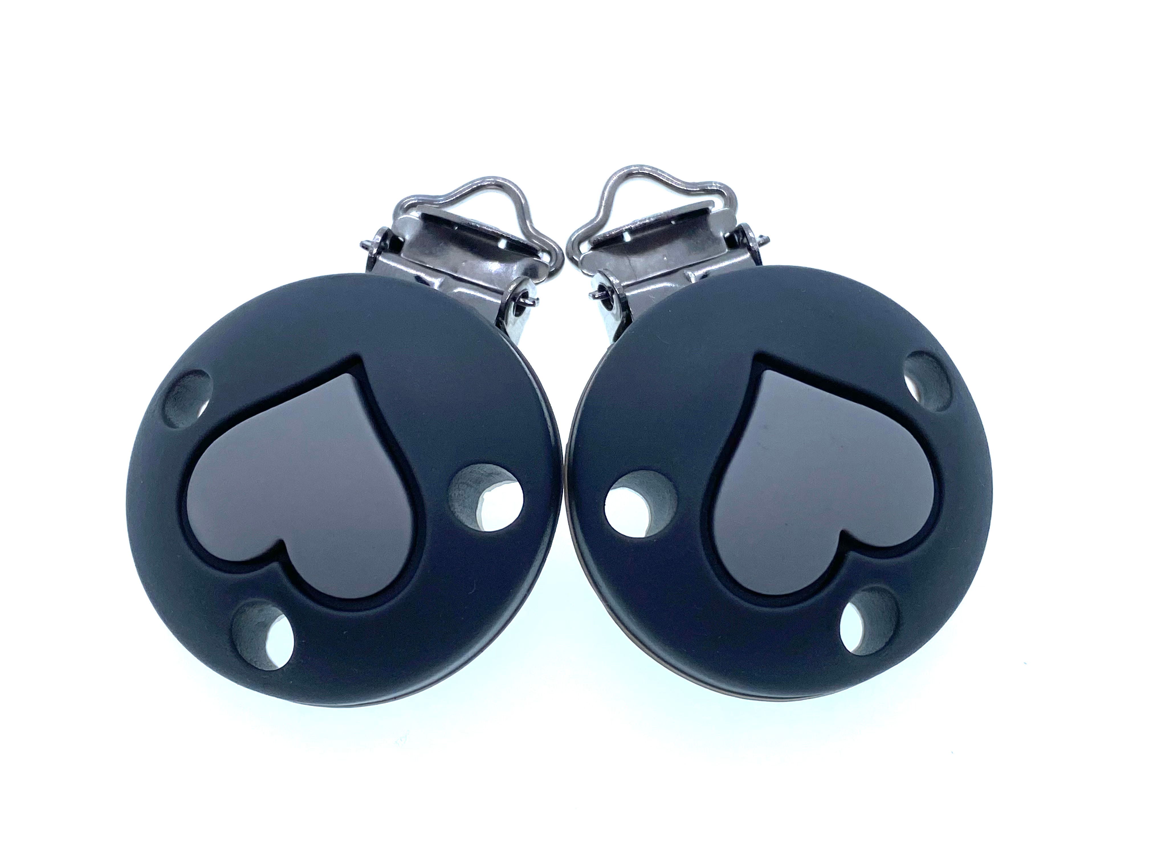 Silikon Clip Herz "grau"