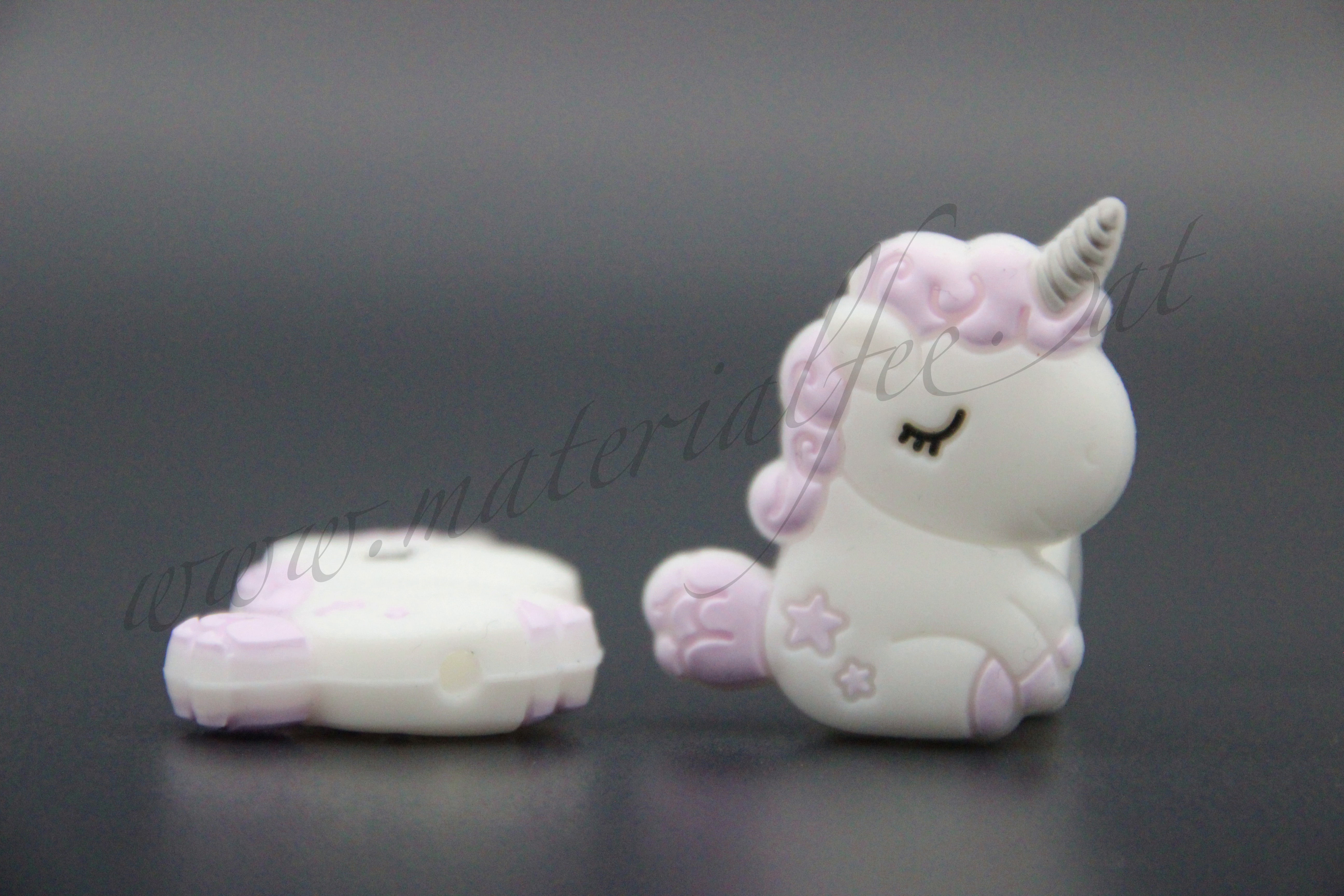 Silikon Motivperle Einhorn "flieder"