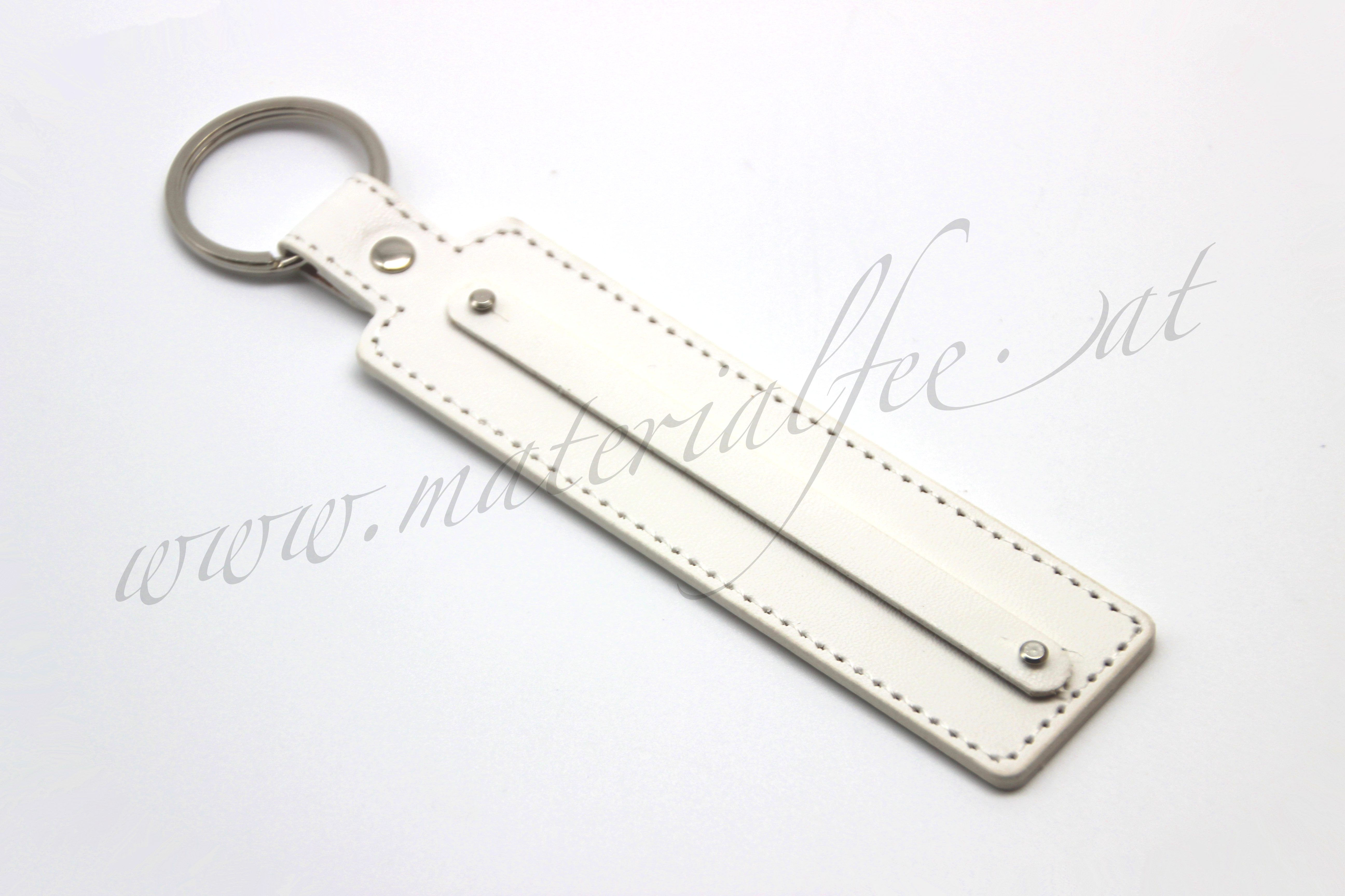 Schlüsselanhänger Rohling "weiß"