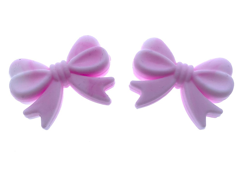 Silikon Motivperle Schleife "marmorrosa"
