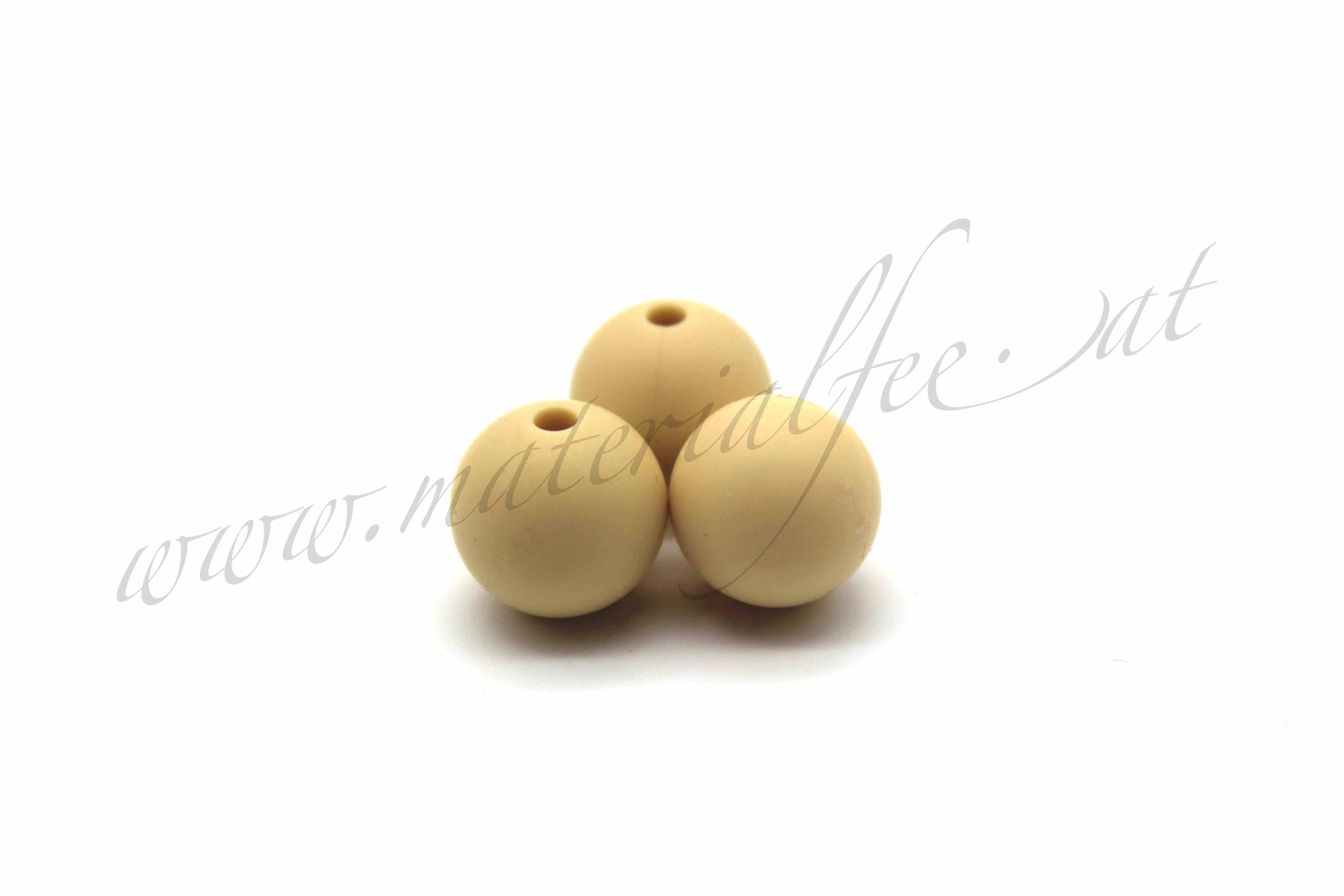 Silikon Perlen 12mm "beige"
