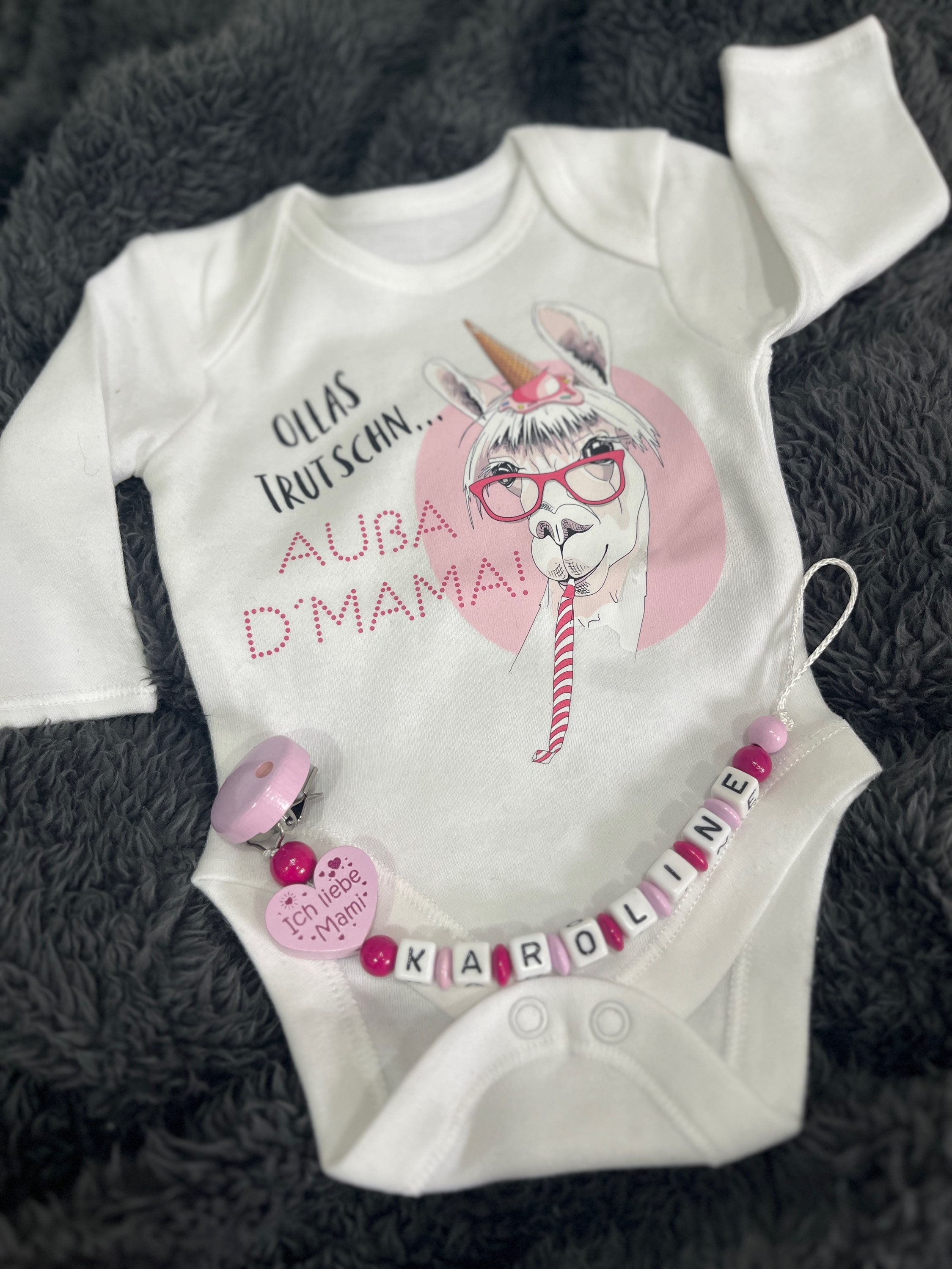 Babybody langarm "ollas Truschn"