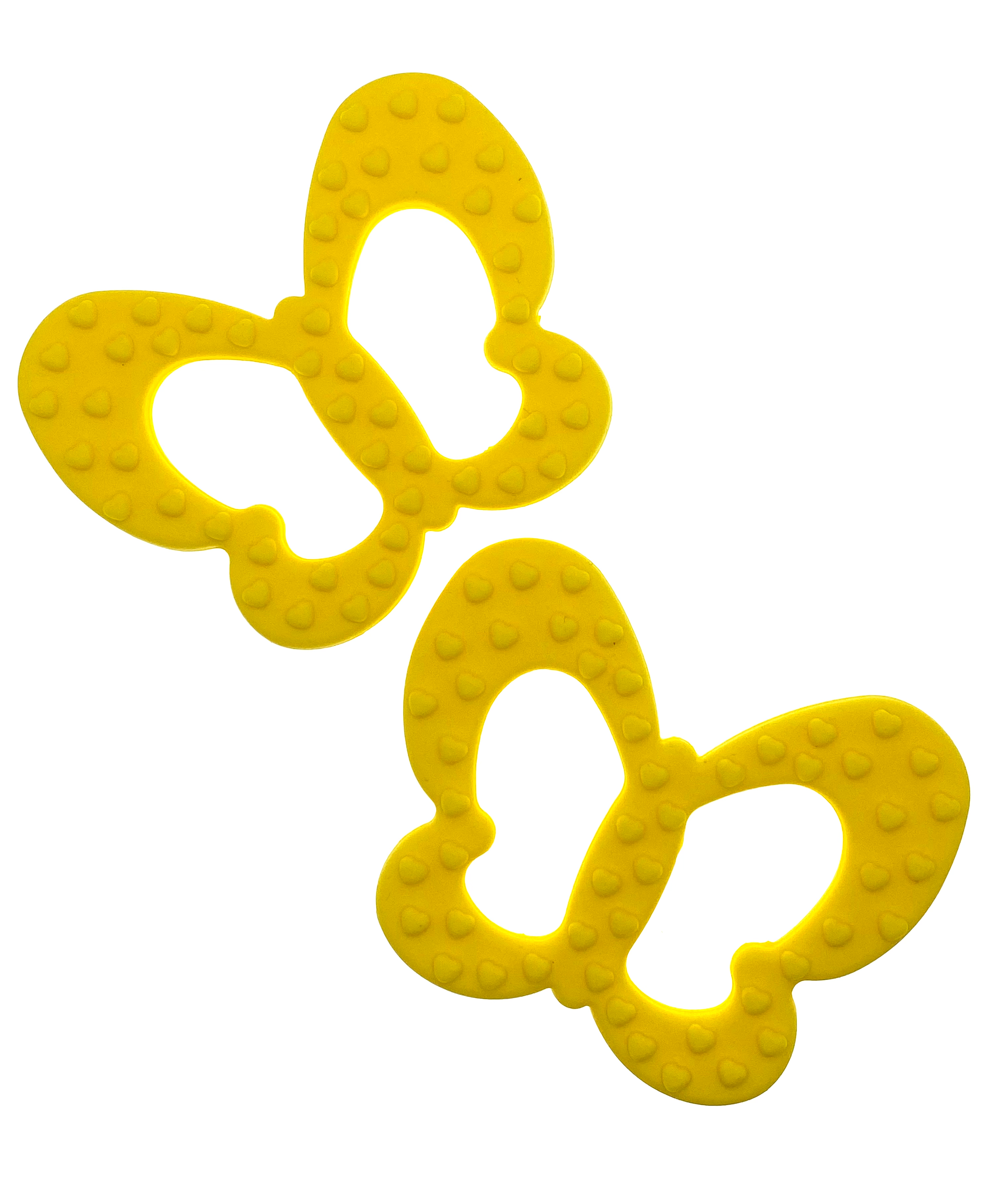 Silikon Beißanhänger Schmetterling "gelb"