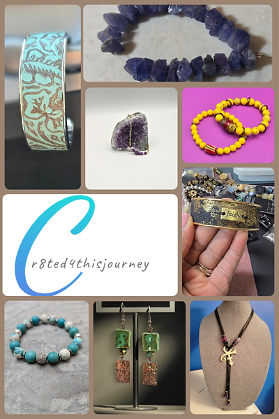 Collage of handcrafted pieces and materials