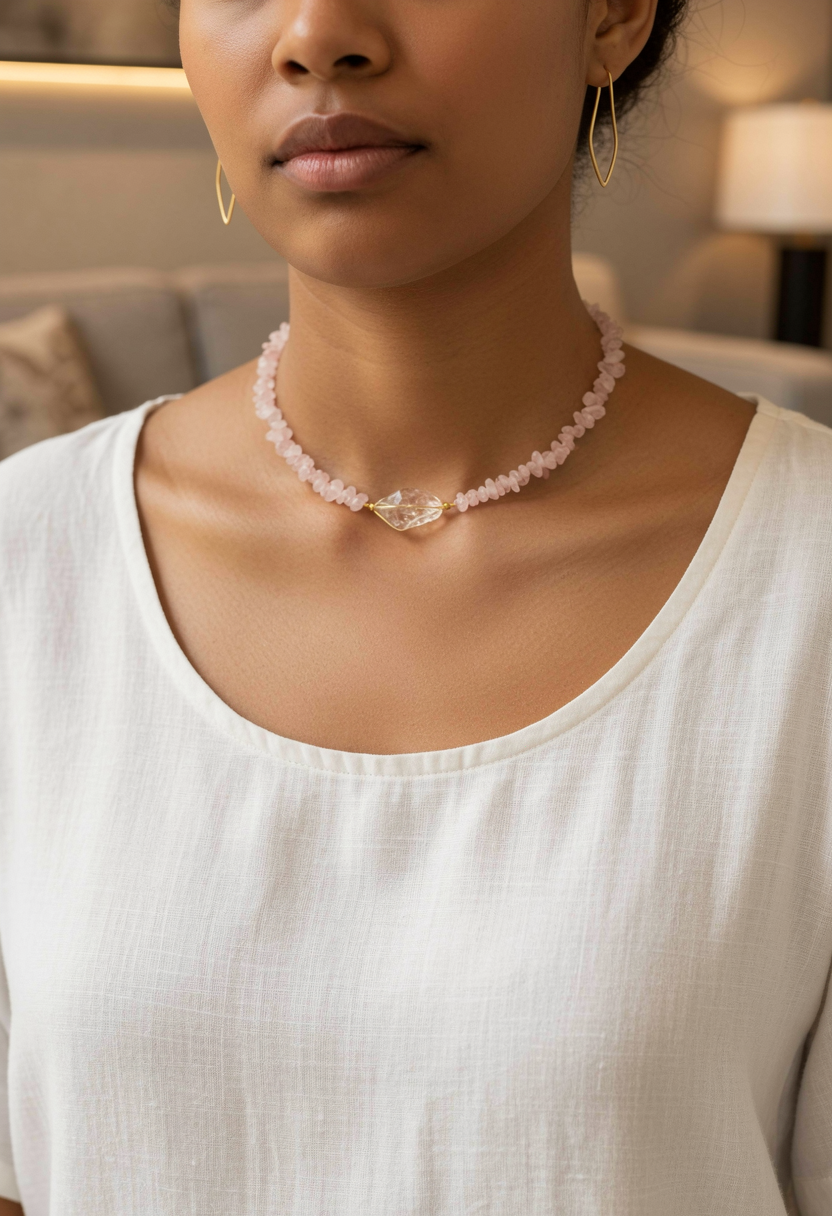 Thumbnail: Rose Quartz Necklace