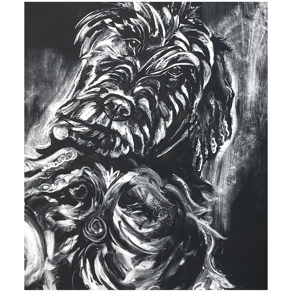 Thumbnail: Large Dog Monotype (Untitled)