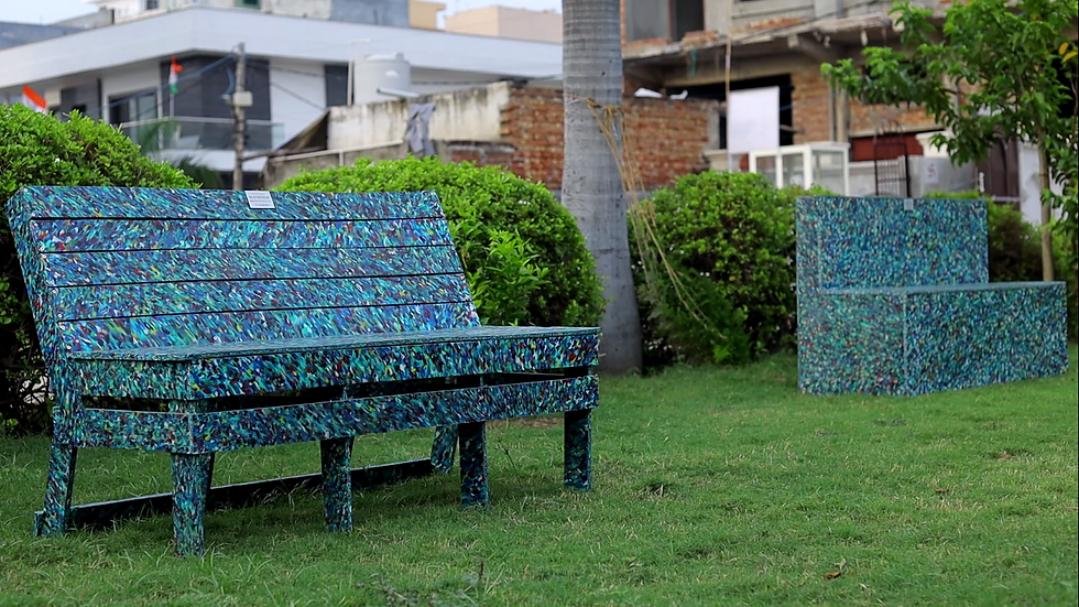 Thumbnail: Re- Bench 1, Recycled Plastic Outdoor Bench