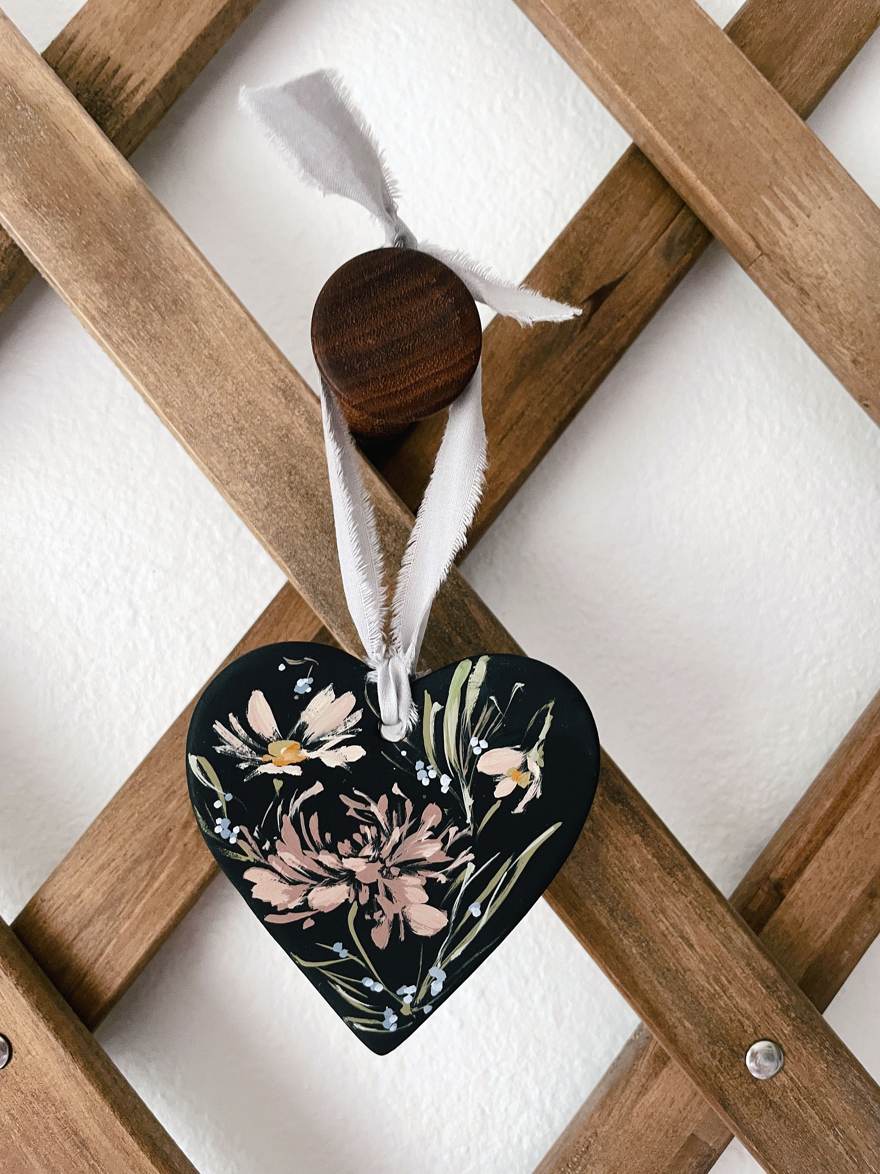 Hand-painted Ceramic Heart Ornament