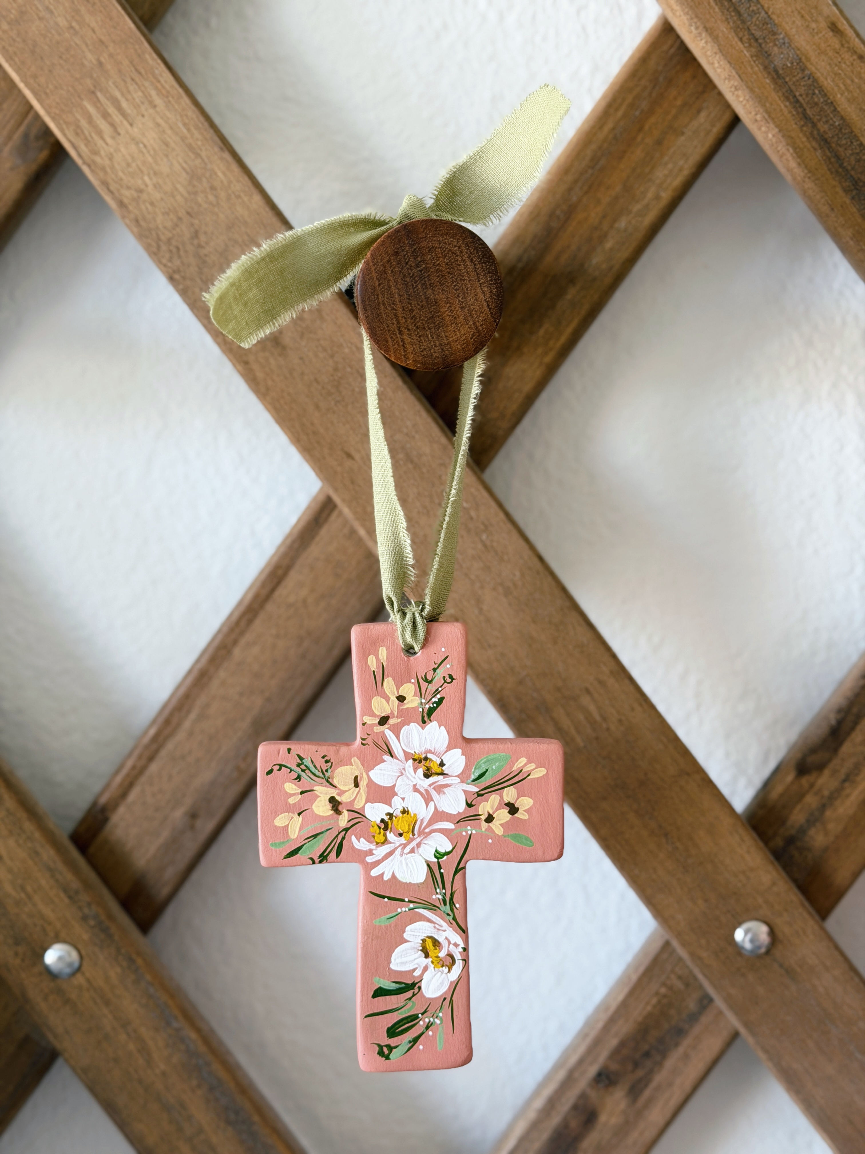 Hand-painted Cross Ornament