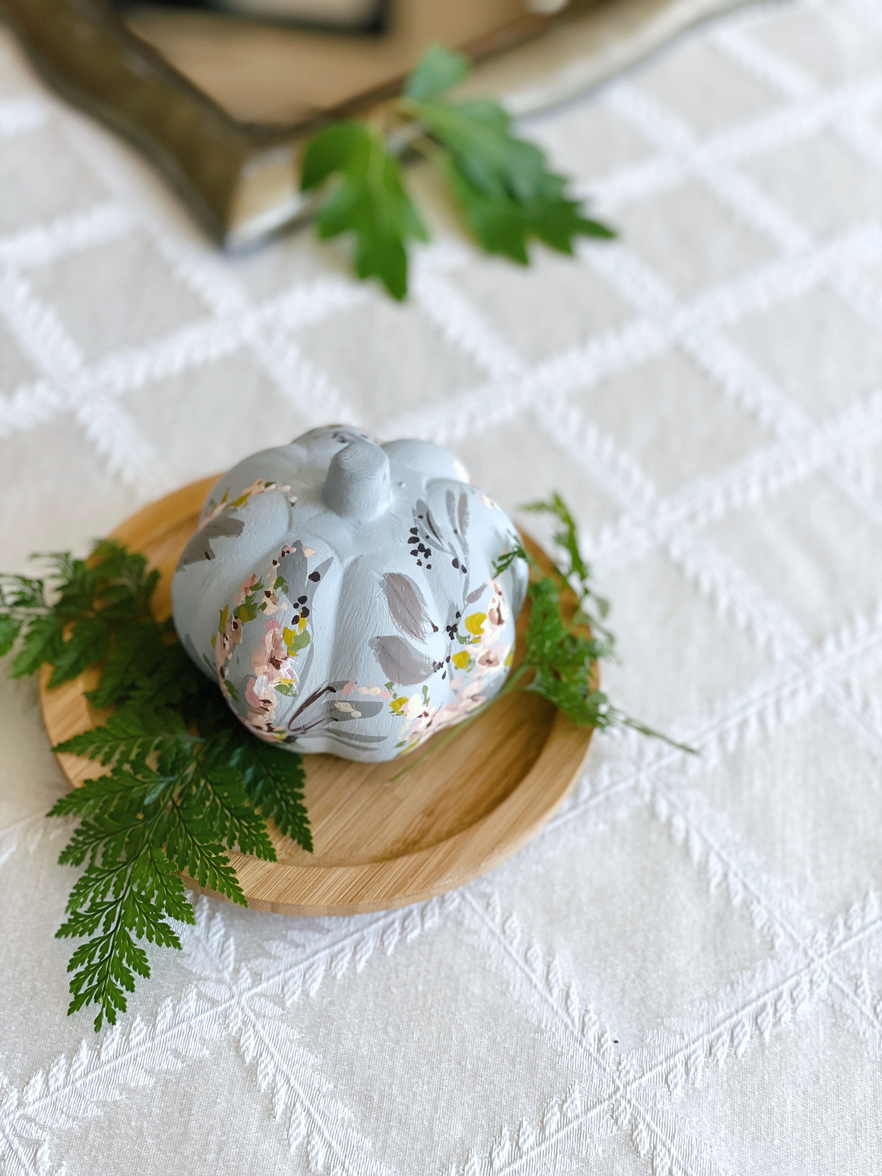 Hand-painted Ceramic Pumpkin