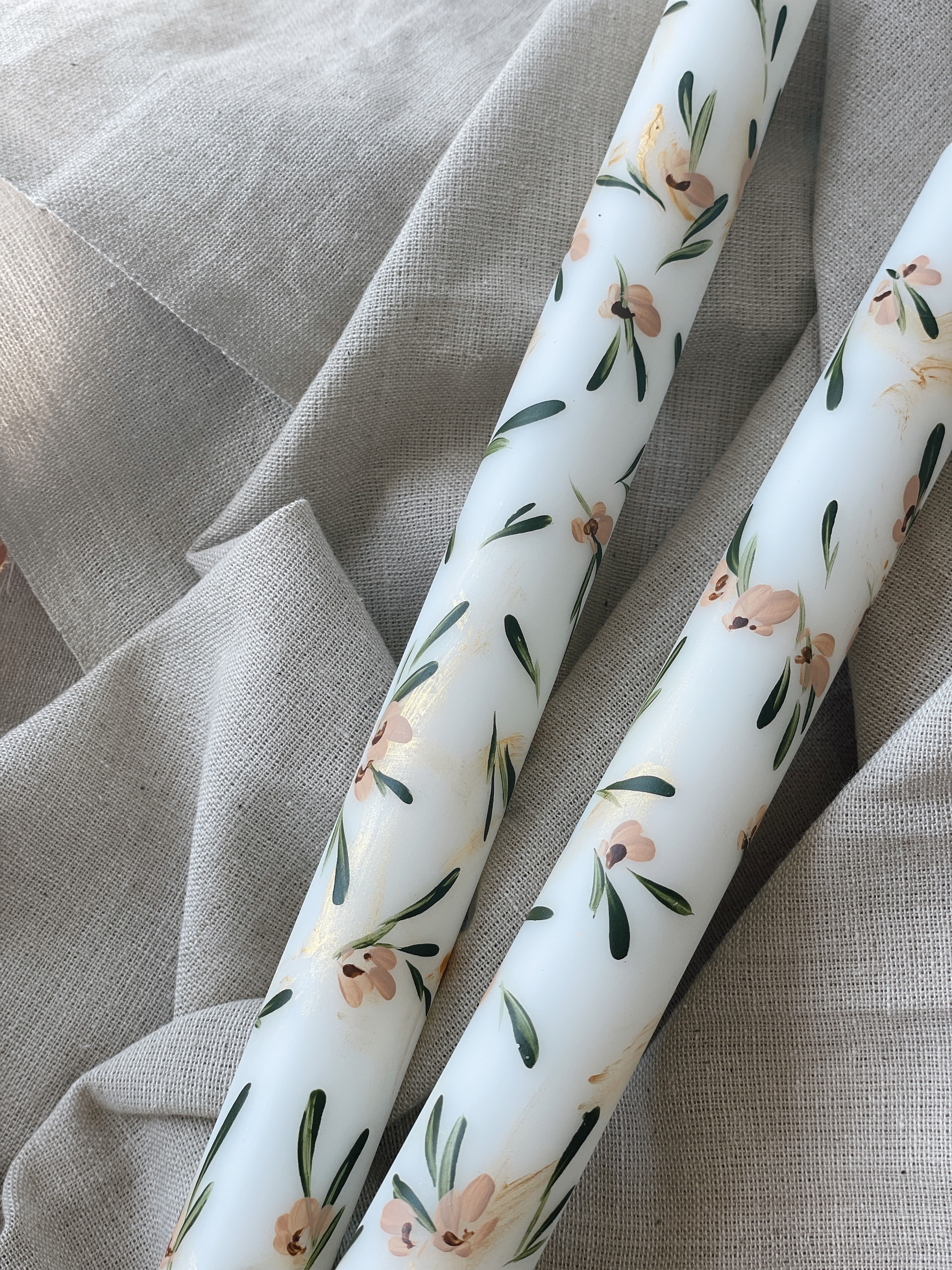 1 Heirloom Taper Candle 10" (blush)