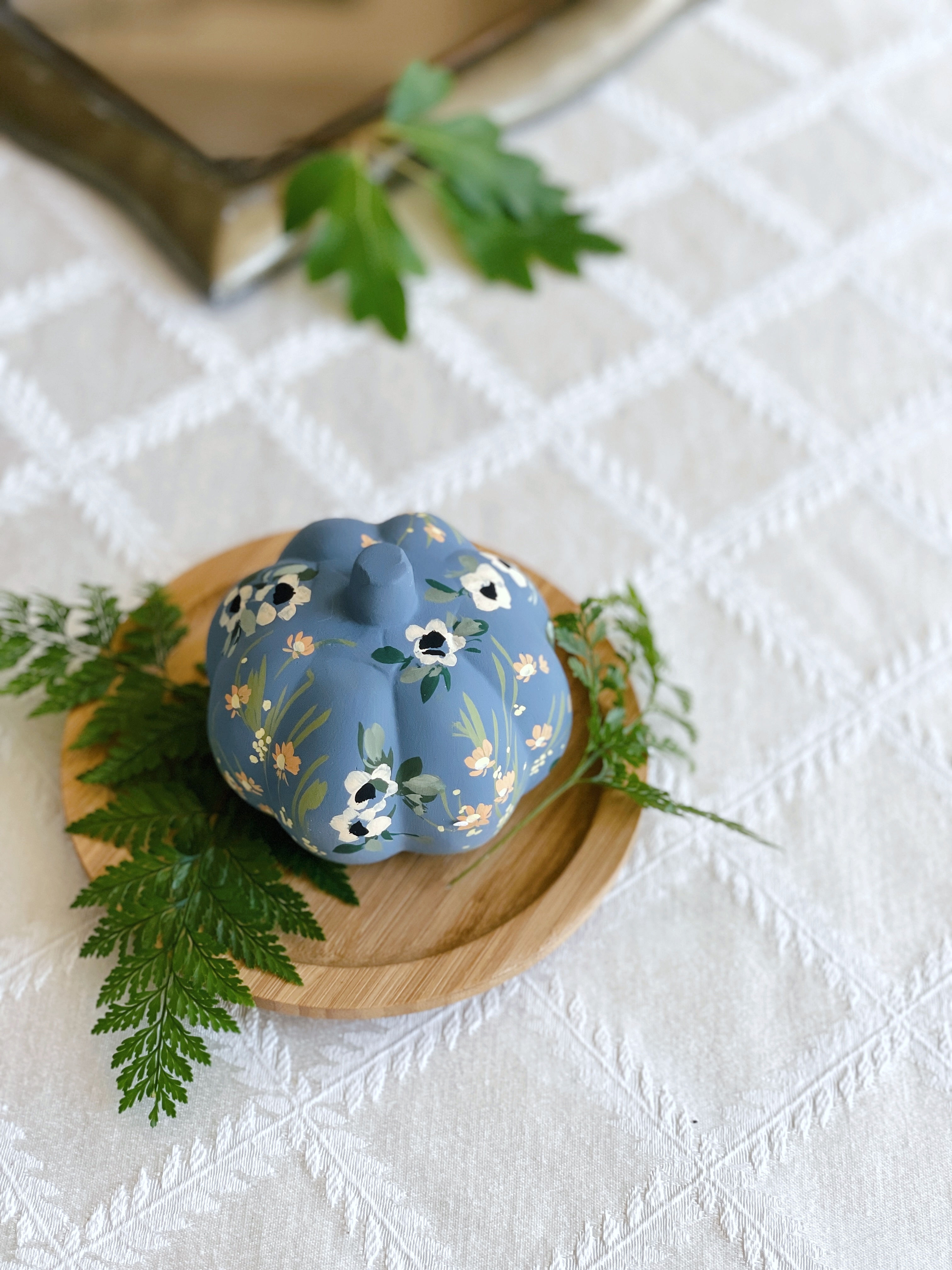 Hand-painted Ceramic Pumpkin