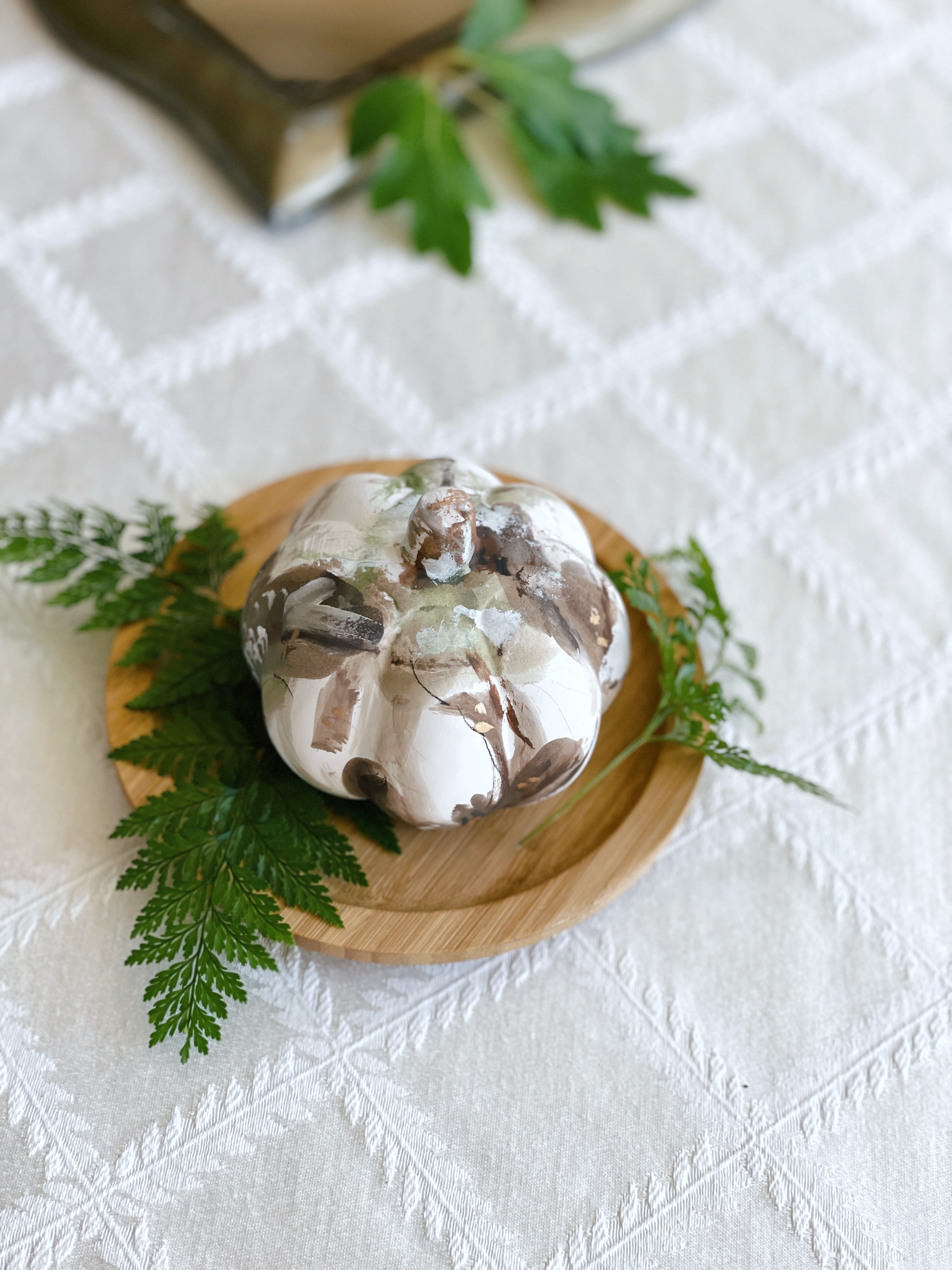 Hand-painted Ceramic Pumpkin