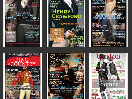 My Silly Austen -Inspired Magazine Covers on Etsy