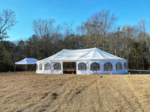 Our Premium Wedding Rentals Package set up in Leesville, SC.