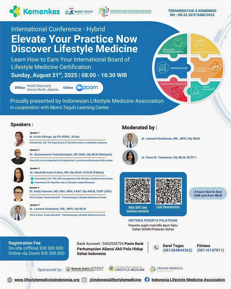 2025 International Conference - Elevate Your Practice Now, Discover Lifestyle Medicine