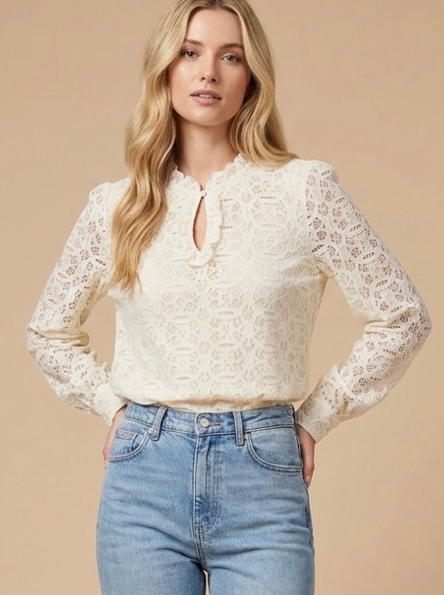 Blouse, dentelle