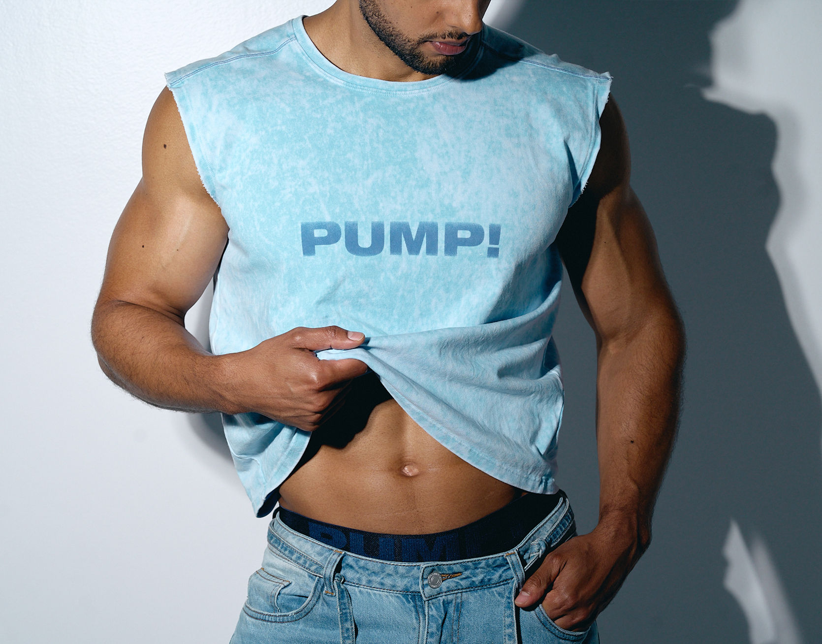 Bubble Blue Boxy Tank