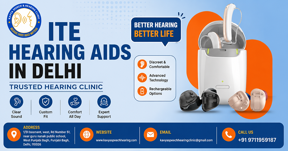 ITE Hearing Aids in Delhi | Trusted Hearing Clinic
