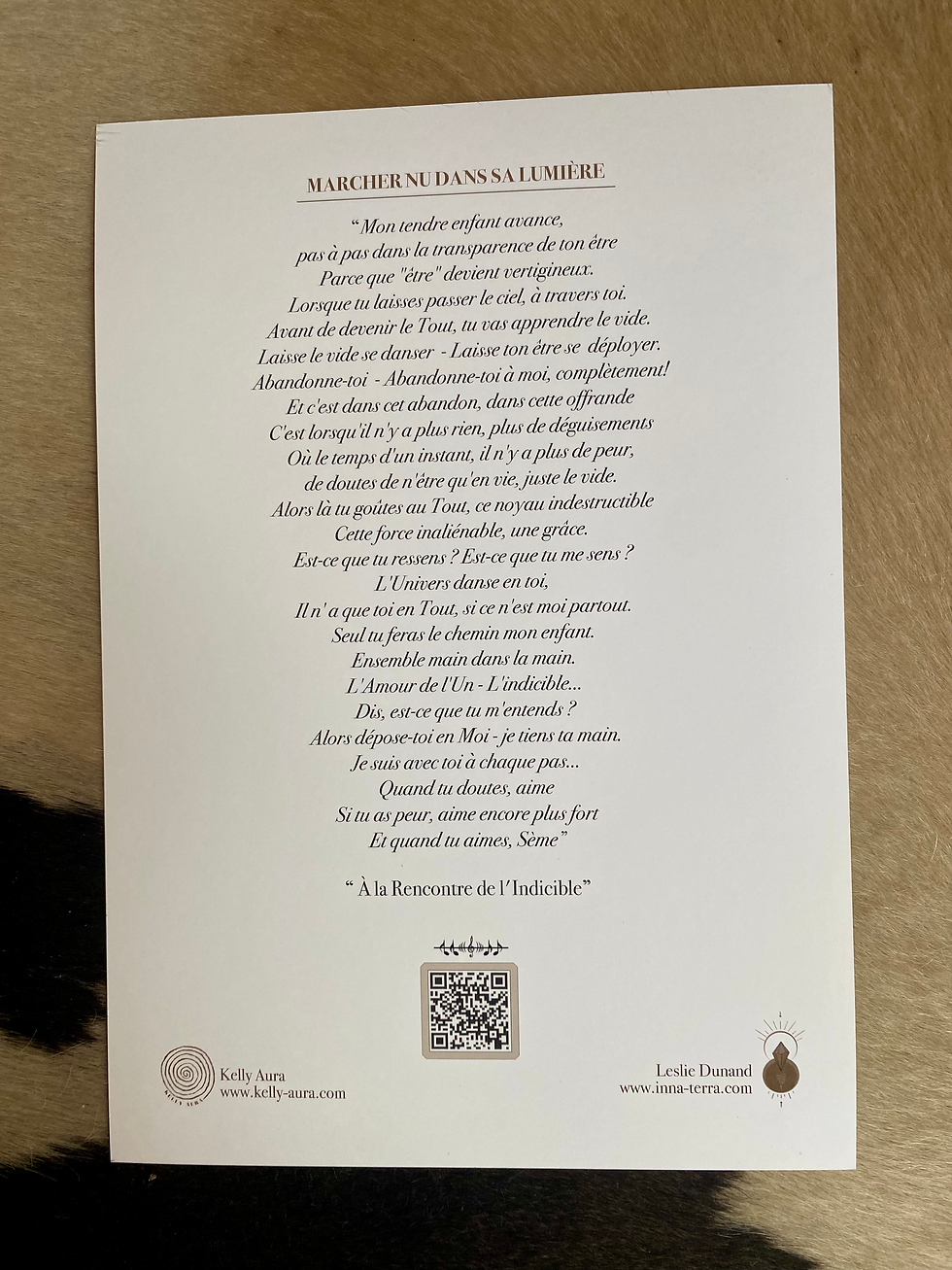 Miniature : Carte "Marcher nu dans sa Lumière"