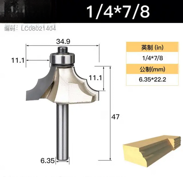 BROCA DE 34.90mm X 1/4" X 11.1mm CLASICA C/BAL