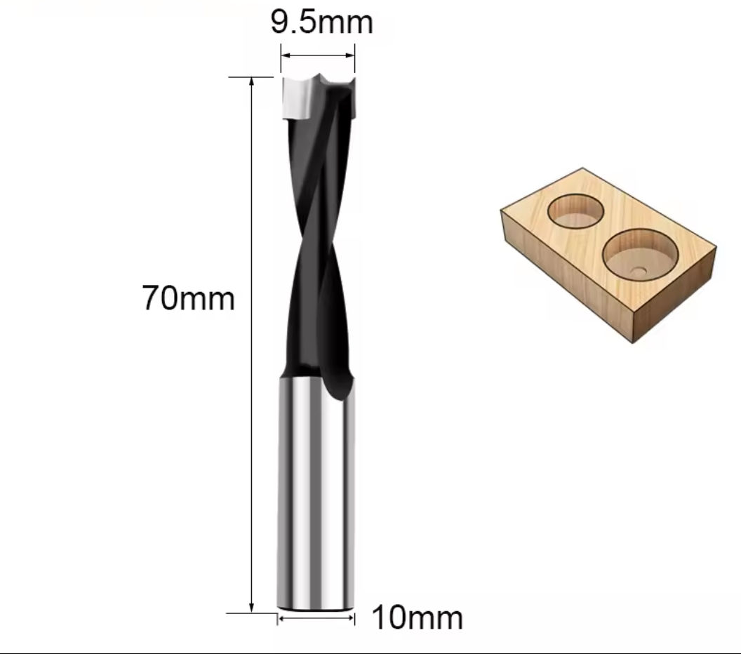 BROCA TALADRO MULTIPLE DE 9.5mm X 70mm DERECHA CIEGA YT