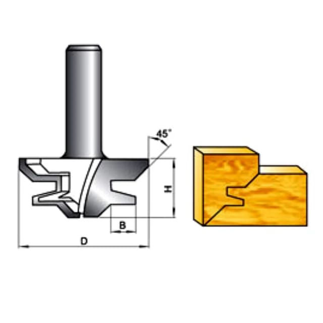 Miniatura: "BROCA DE 1""1/2 X 1/2"" X 17.14mm LOCK MITER"