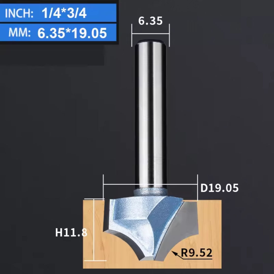 BROCA RADIO DE 3/4" X 1/4" X R9.52mm