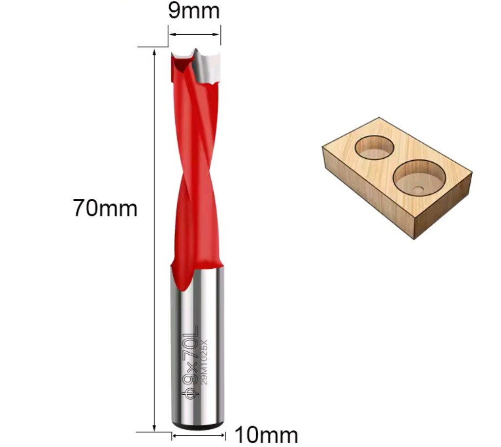 BROCA TALADRO MULTIPLE DE 9mm X 70mm IZQUIERDA CIEGA TIDEWAY