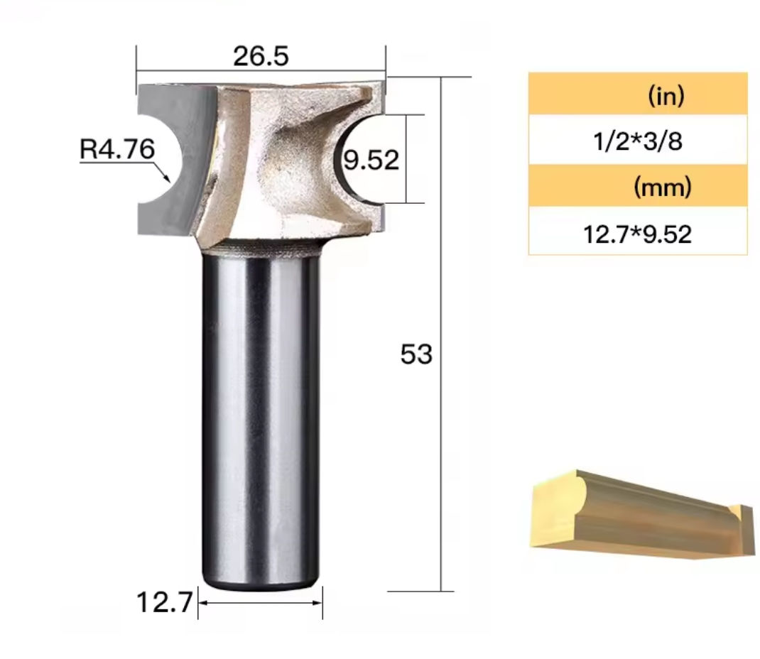 BROCA DE 26.5mm X 1/2" X B9.52mm
