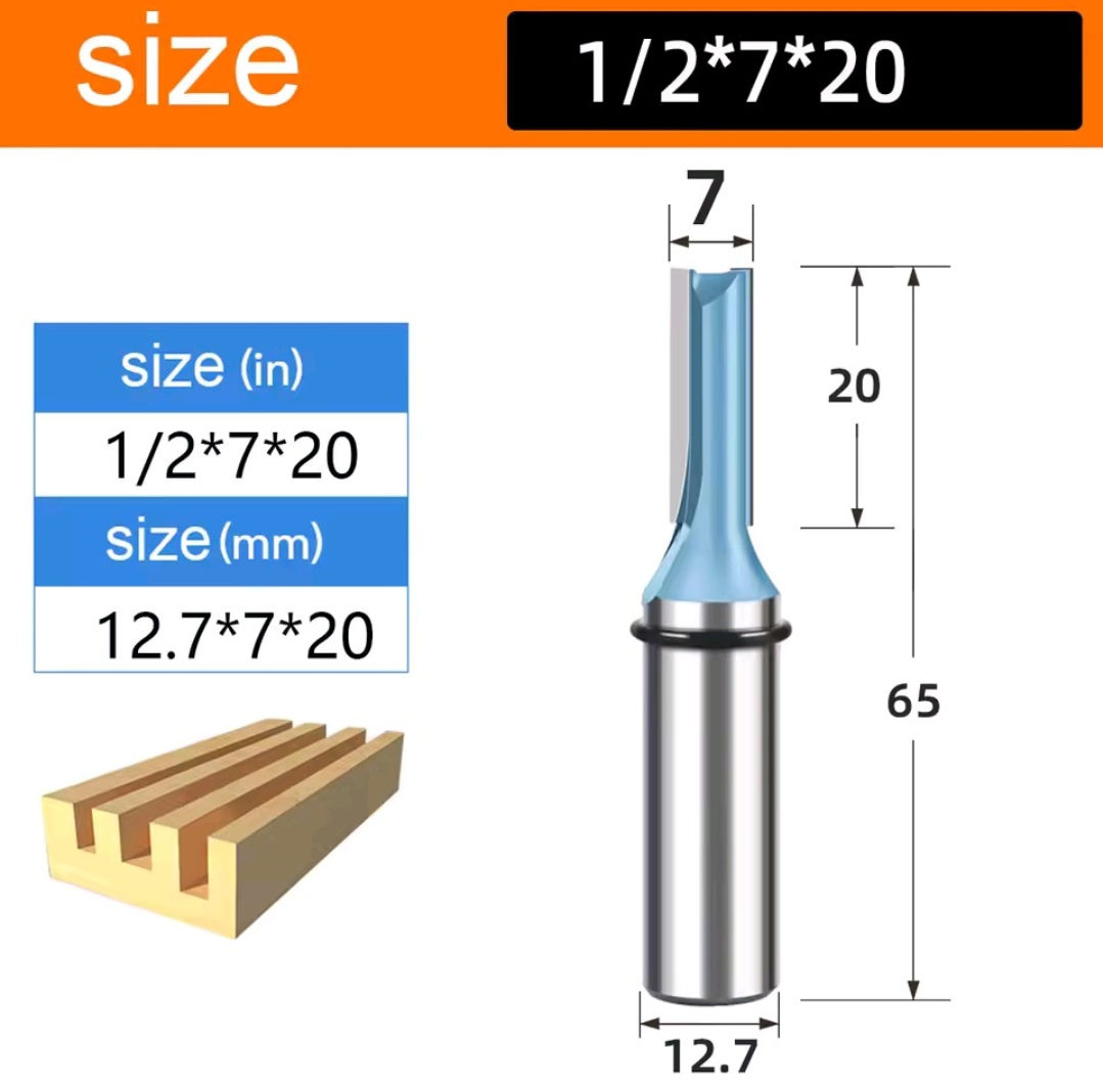 BROCA RECTA DE 7mm X 1/2" X 20mm TIDEWAY