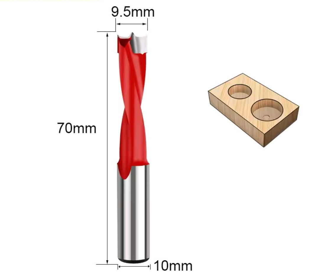 BROCA TALADRO MULTIPLE DE 9.5mm X 70mm IZQUIERDA CIEGA TIDEWAY