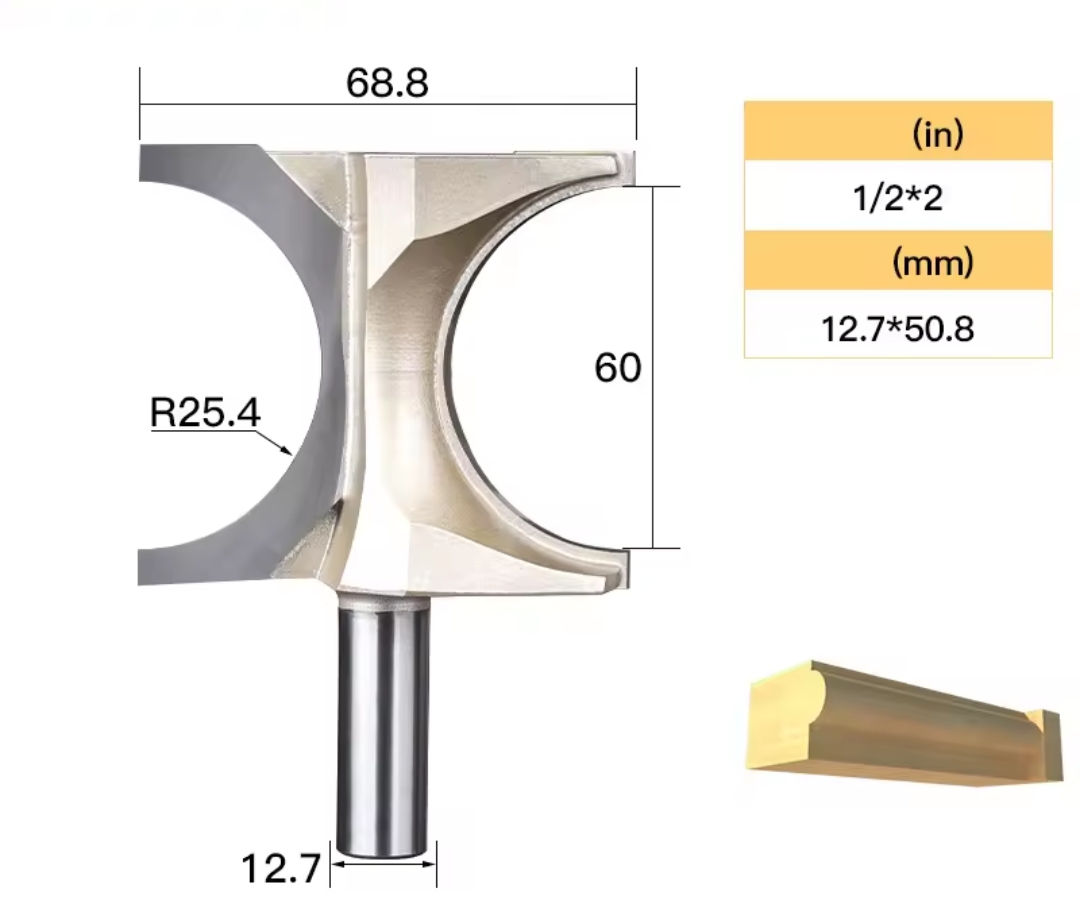 BROCA DE 68.8mm X 1/2" X B50.80mm