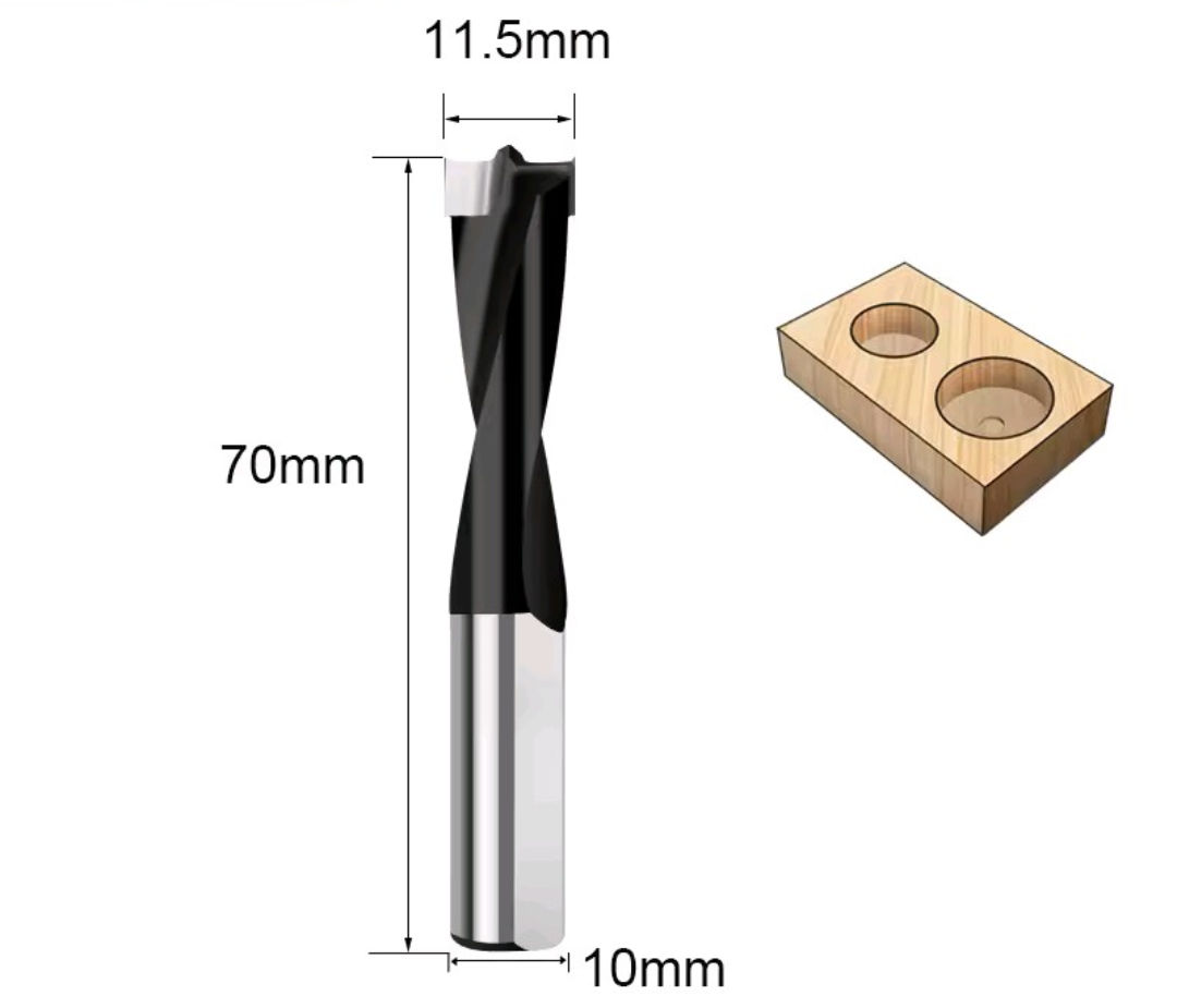 BROCA TALADRO MULTIPLE DE 11.5mm X 70mm DERECHA CIEGA YT