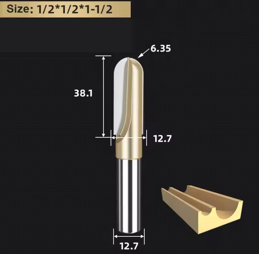 BROCA DE 1/2" X 1/2" X 38.1mm X R7.95mm LONG BLADE ROUND NOSE BIT TIDEWAY