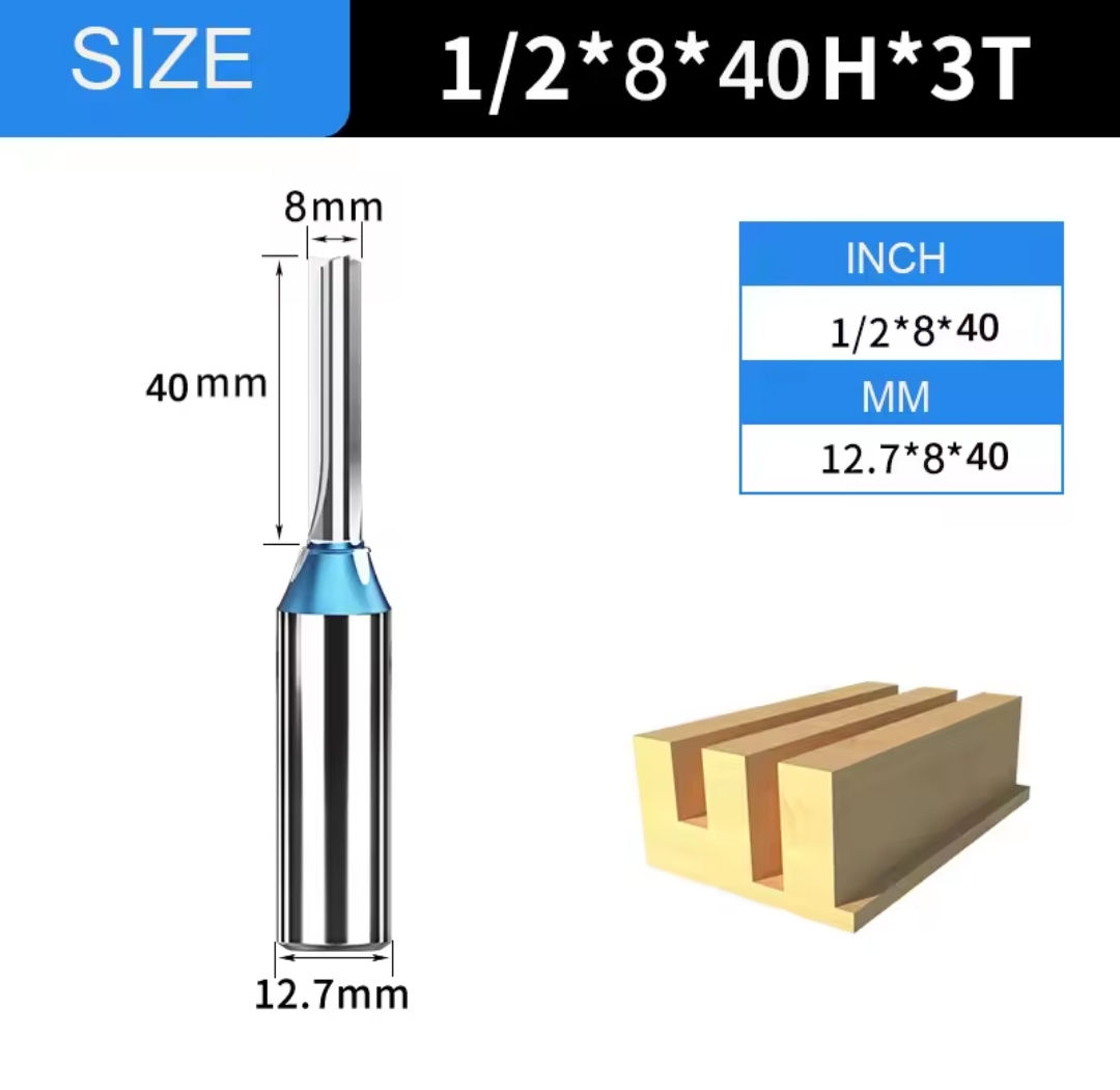 BROCA TCT DE 8mm X 1/2" X 40mm Z3