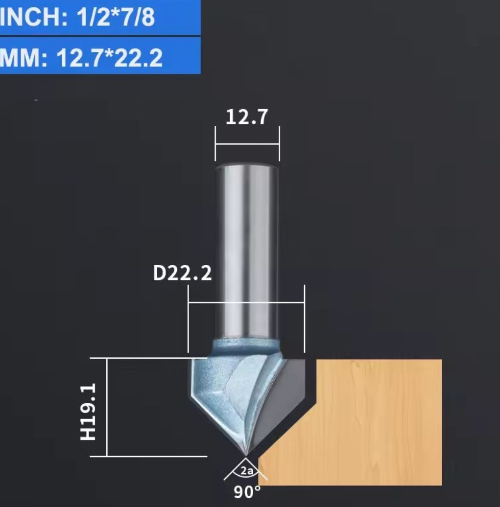 BROCA DE 7/8" X 1/2" X 7/16" 45°