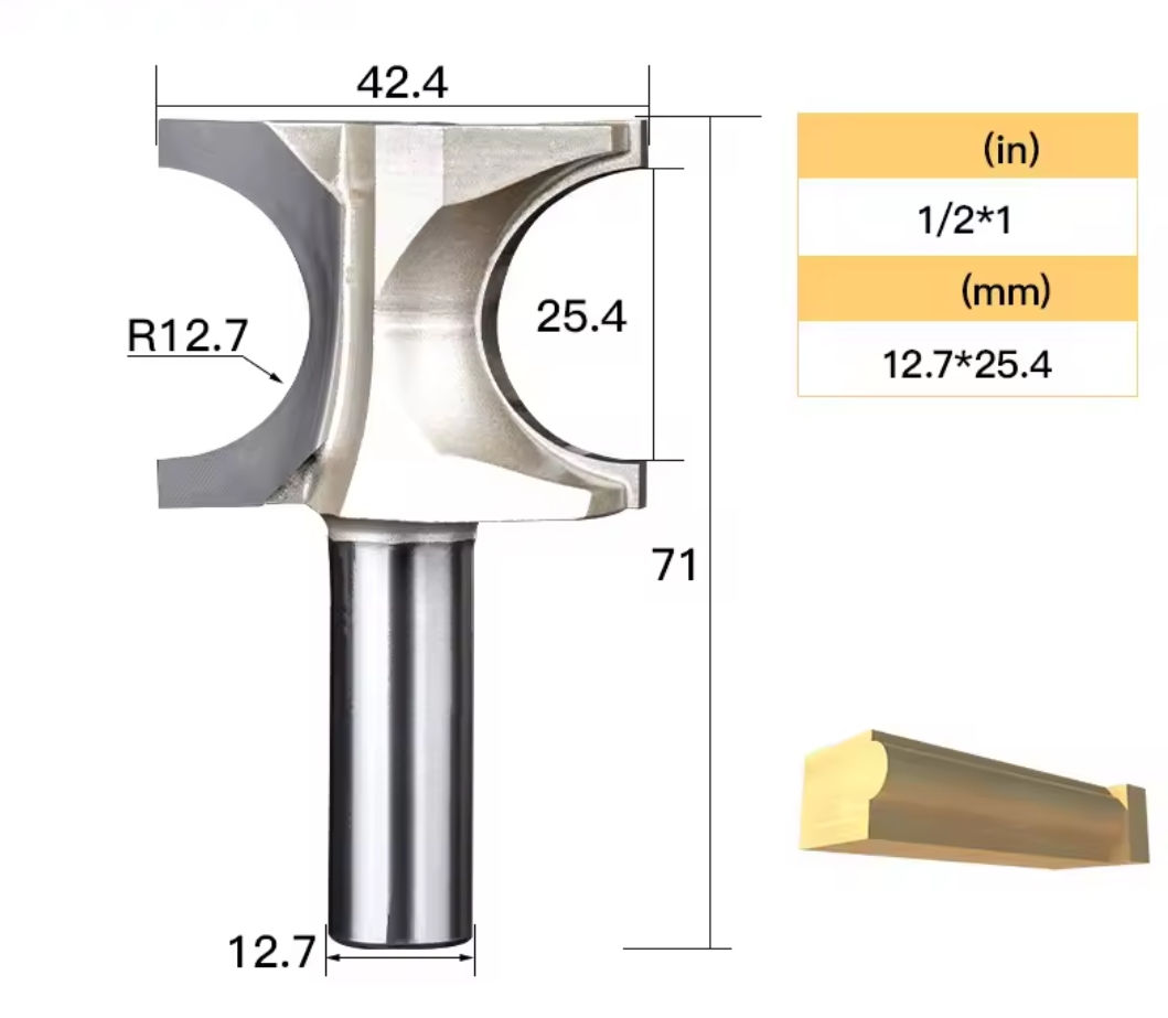 BROCA DE 42.4mm X 1/4" X B25.4mm