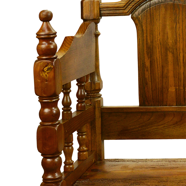 Thumbnail: Tudor Turned Leg Bench - Demasco Carving