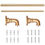 Thumbnail: 2 Pack: 1" Industrial Pipe Curtain Rods Gold