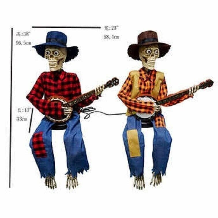 Thumbnail: Dueling Banjo Skeletons Animated LED Sound English Spanish French