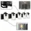 Thumbnail: 5-Light Industrial Oil Rubbed Bronze Vanity Light, Clear Ribbed Glass