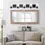 Thumbnail: 5-Light Industrial Oil Rubbed Bronze Vanity Light, Clear Ribbed Glass